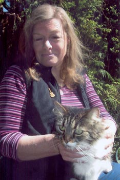 Kate Oppel and her cat